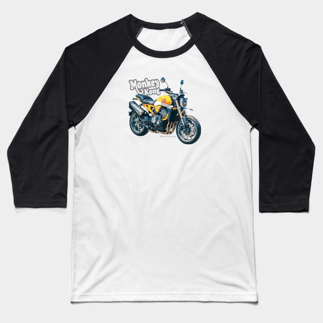 Honda CB1000R Monkey Kong 19 yellow, s Baseball T-Shirt by MessyHighway